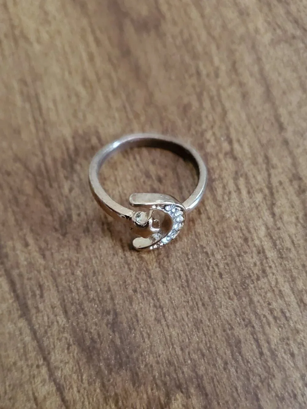 Moon and Star Rose Gold Ring